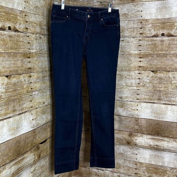 WHBM THE SLIM STRETCH CASUAL ESSENTIAL CLASSIC MATURE EVERYDAY WEAR JEANS SIZE 8 - Picture 1 of 14